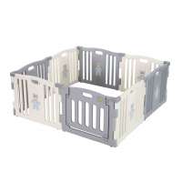 Plastic baby playpen with gate and toys for baby, Chinese factory sell baby playground indoor for european style