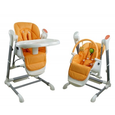 Multi-function Folding Rocking Cradle Swing Chair/Baby Feeding High Chair 2 in 1