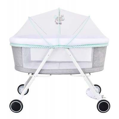 Electric Baby Travel Bassinet Bed Baby Foldable Crib Portable Baby Cribs with wheels